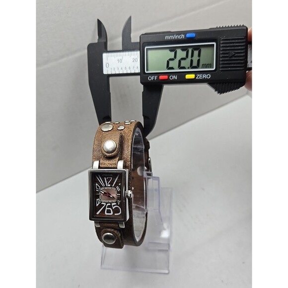 Fossil JR 9493 Womens Brown Leather Cuff Analog Watch New Battery Vintage Retro - Picture 6 of 13